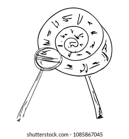 Vector of doodle lollipop. Hand drawn candy. Sketch lollipop, candy.
