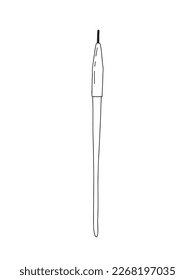 Vector doodle manicure brush illustration. Hand drawn manicure tool for nail art.