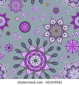 Vector doodle pattern. Colorful seamless doodle pattern. Doodle style, abstract doodle background.