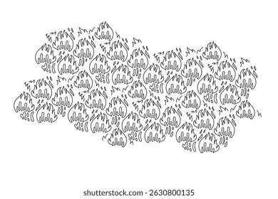 Padrão de doodle de vetor, contorno, papel de parede, plano de fundo