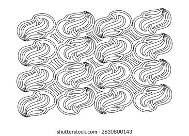 Vector doodle pattern, outline, wallpaper, background