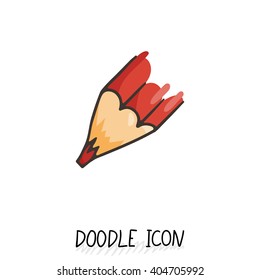 Vector Doodle Pencil Icon. Pencil Stub. Office pictogram.