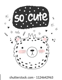 Vector doodle poster with funny leopard and cute text. Postcard with adorable objects on background. Valentine's day, anniversary, save the date, baby shower, bridal, birthday
