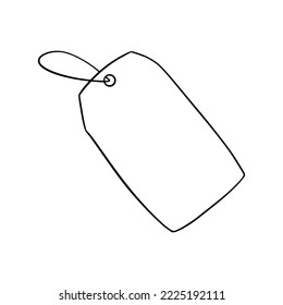 Vector doodle price tag discount