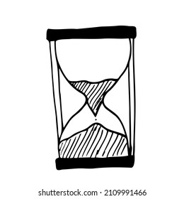 Vector doodle sand watch icon. Business sign. vector eps.10