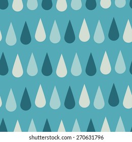 Vector doodle seamless background with drops. Endless texture. Retro style seamless pattern for textile, wrapping paper, web design, book, brochure.