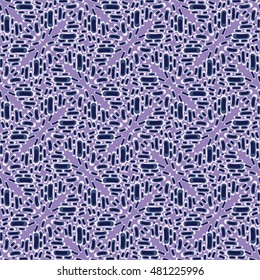 Vector Doodle Seamless Color Lines Pattern Background
