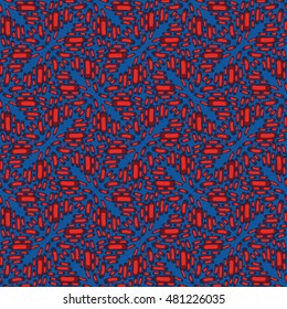 Vector Doodle Seamless Color Lines Pattern Background