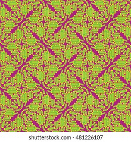 Vector Doodle Seamless Color Lines Pattern Background