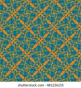 Vector Doodle Seamless Color Lines Pattern Background