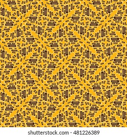 Vector Doodle Seamless Color Lines Pattern Background
