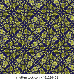 Vector Doodle Seamless Color Lines Pattern Background