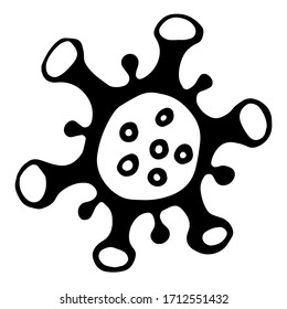 Vector doodle set about coronavirus, Covid-19. Stay home, walk at home, take care. Pandemic protection. Quarantine positive doodle, sketch. Icons, elements. Isolated on white background.