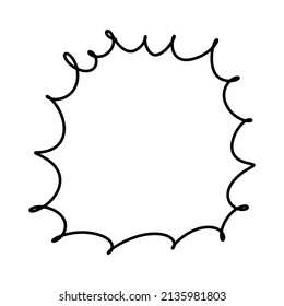 Vector doodle set ellipses, tangles, lines, circles. Place your text here. text popup, bubble. Blank speech bubbles frames with copy space. Hand drawn empty clouds with place for text.