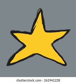 vector doodle star