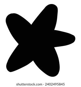 Vector of doodle stars. Hand drawn, doodle elements isolated on white background