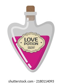 Vector doodle sticker. Magical, alchemical potion. All objects are repainted.