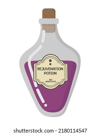 Vector doodle sticker. Magical, alchemical potion. All objects are repainted.