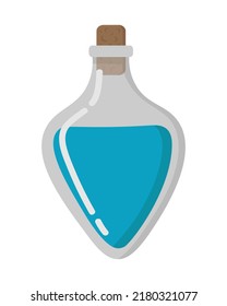 Vector doodle sticker. Magical, alchemical potion. All objects are repainted.