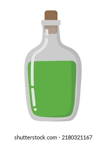 Vector doodle sticker. Magical, alchemical potion. All objects are repainted.