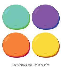 Vector doodle style circles frame design on white background.