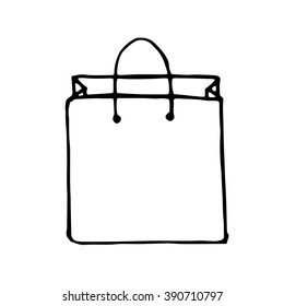 Vector doodle style shopping bag