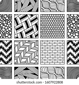 Vector Doodle Tile Pattern Handdrawn Mosaic Stock Vector (Royalty Free ...