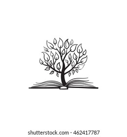 Leaf Garden Logo Template Leaf Book Stock Vector (Royalty Free) 1536156644