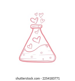 Vector and doodle valentine's day element illustration.