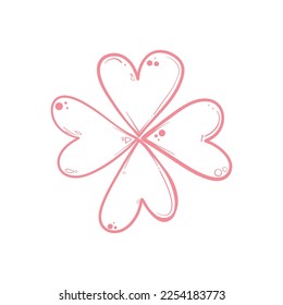Vector and doodle valentine's day element illustration.