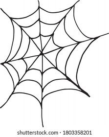 Vector doodle of web. Halloween party