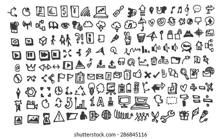 Vector Doodle Web Icons