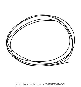 Vector doodles by hand in the shape of a circle. Circular scribble element for designs isolated on white background.