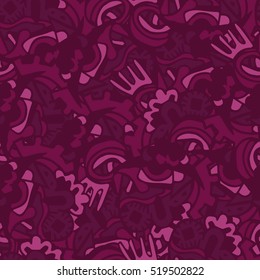 Vector doodles hand drawn abstraction. seamless pattern