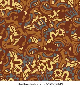 Vector doodles hand drawn abstraction. seamless pattern