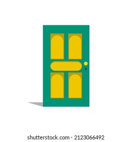 Vector Door Cartoon Illustration. Simple and Clean Design