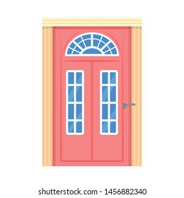Vector door and frame icon design. Door vector icon for stock.