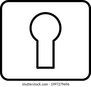 Vector door lock account lock logout icon
