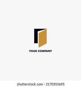 vector door logo design with modern style