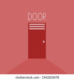 vector door, as a medium for introducing children's education. can be a symbol or an icon