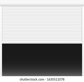 Vector Door with Rolling Shutters on white background. Vector stock illustration.