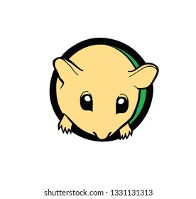 Vector dormouse icon. Isolated graphic for logo.