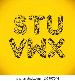 Vector Dot Alphabet from S to X