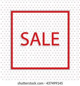 Vector dot background with text sale