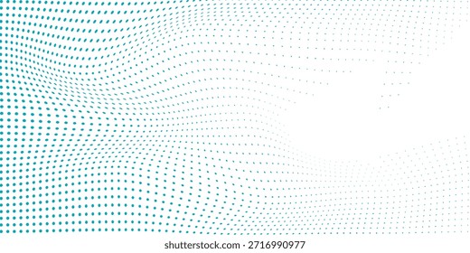 Gradiente de punto de Vector Color azul Fondo de semitono Patrón de puntos escalonados Abstractas