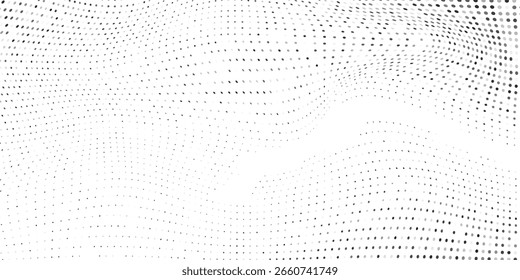 Textura de gradiente de meio-tom de malha de pontos de vetor. Desaparecimento da arte moderna abstrata do ponto da polca