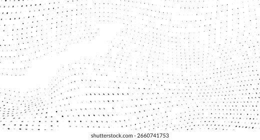 Textura de gradiente de meio-tom de malha de pontos de vetor. Desaparecimento polca ponto abstrato arte moderna design abstrato
