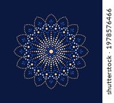 Vector dot painting mandalas. Aboriginal style of dot painting