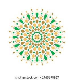 Vector dot painting mandalas. Aboriginal style of dot painting