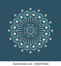 Vector dot painting mandalas. Aboriginal style of dot painting